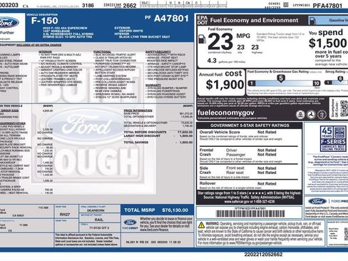 Certified 2023 Ford F150 Lariat w/ Equipment Group 502A High image 3