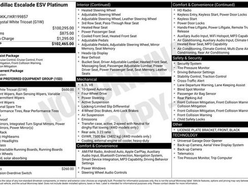 Used 2019 Cadillac Escalade ESV Platinum AWD/4WD image 2