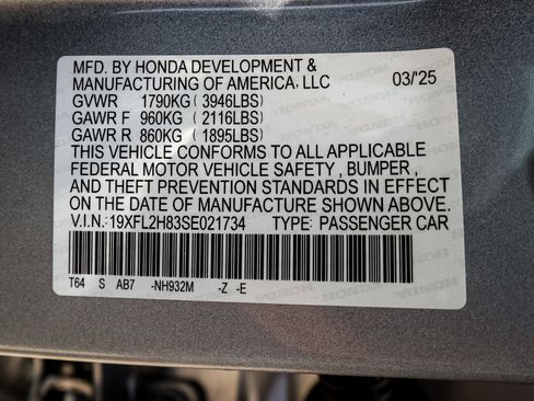 Certified 2025 Honda Civic Sport image 33