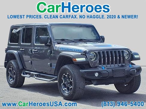 Used 2021 Jeep Wrangler Unlimited Rubicon 4xe w/ Cold Weather Group AWD/4WD image 1