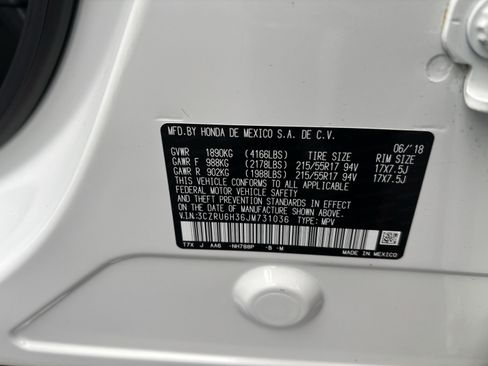 Certified 2018 Honda HR-V LX image 35