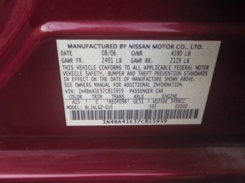 Used 2007 Nissan Maxima 3.5 SL w/ Driver Preferred Pkg image 30