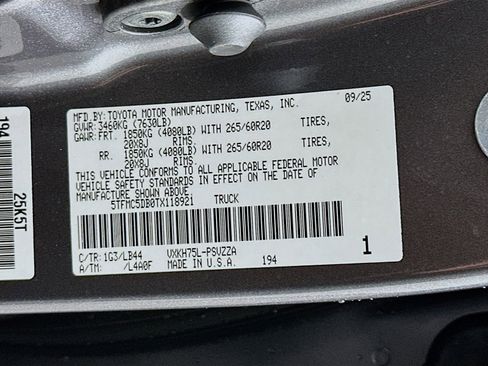 New 2026 Toyota Tundra 1794 Edition AWD/4WD image 34