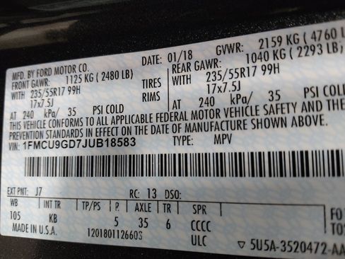 Used 2018 Ford Escape SE w/ SE Sync 3 Package AWD/4WD image 33