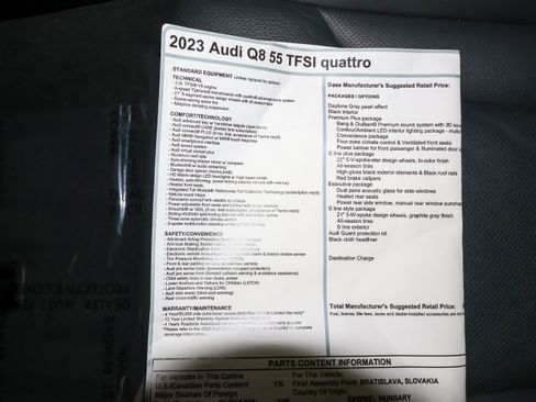 Used 2023 Audi Q8 Premium Plus w/ Premium Plus Package AWD/4WD image 11