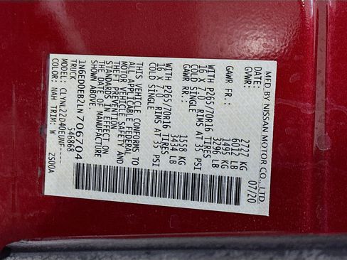 Used 2020 Nissan Frontier SV image 12