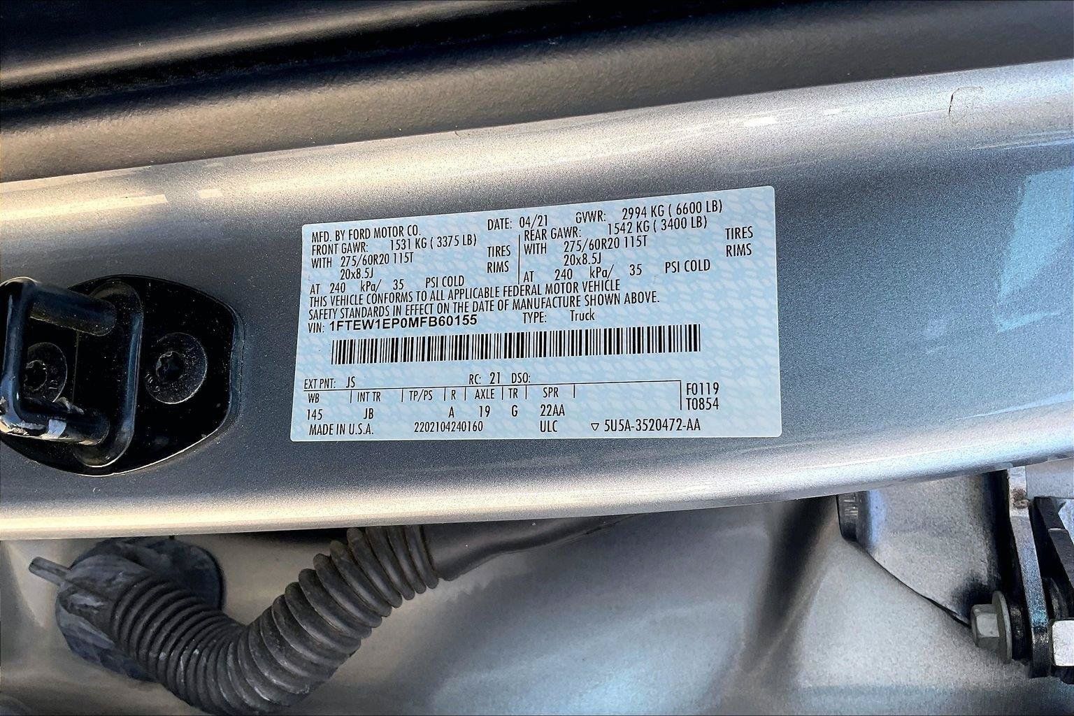 Used 2021 Ford F150 XL w/ STX Appearance Package AWD/4WD image 3