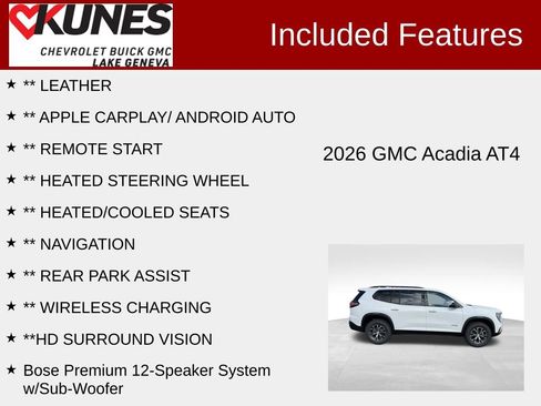 New 2026 GMC Acadia AT4 w/ Luxury Package image 2