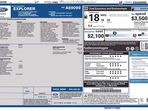 Used 2019 Ford Explorer Sport w/ Equipment Group 401A image 7