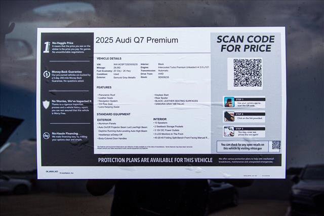 Certified 2025 Audi Q7 2.0T Premium w/ Convenience Package AWD/4WD image 29