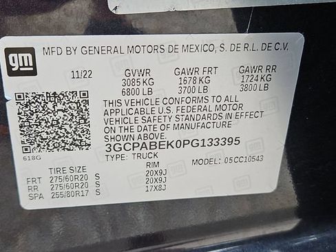Certified 2023 Chevrolet Silverado 1500 Custom w/ LPO, Dark Essentials Package RWD image 33