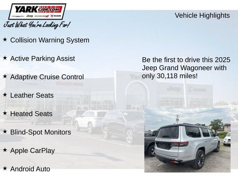 Certified 2025 Jeep Grand Wagoneer Series III w/ Quick Order Packagew 28T AWD/4WD image 13