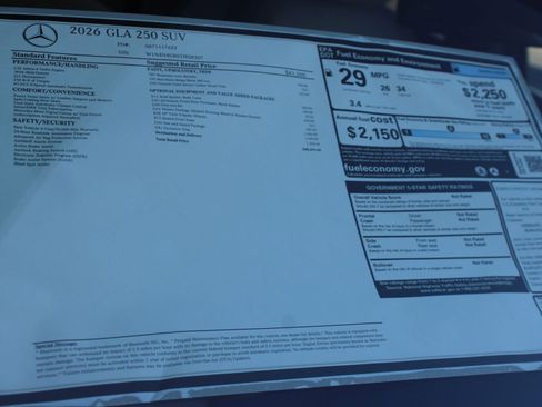 New 2026 Mercedes-Benz GLA 250 GLA 250 image 33