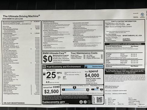 New 2026 BMW X5 sDrive40i w/ Premium Package image 38