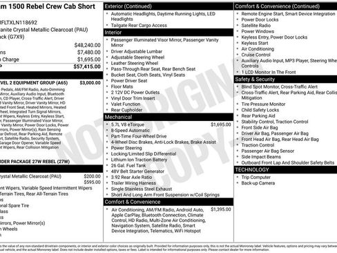 Used 2020 RAM 1500 Rebel w/ Rebel Level 2 Equipment Group image 3