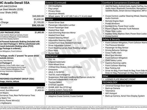 Used 2019 GMC Acadia Denali w/ Technology Package FWD image 19