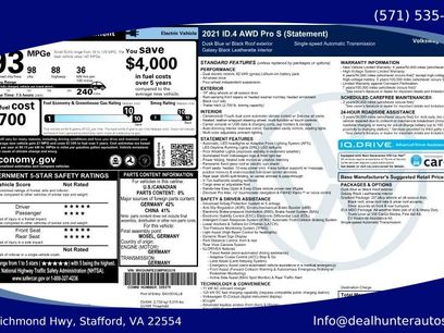 Used 2021 Volkswagen ID.4 Pro S w/ Gradient Package