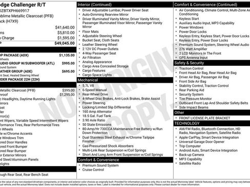 Used 2023 Dodge Challenger R/T w/ Blacktop Package RWD image 3