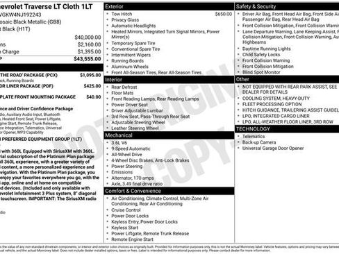 Used 2022 Chevrolet Traverse LT w/ LPO, 'HIT The Road' Package image 11