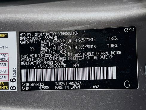 Certified 2024 Toyota Land Cruiser AWD/4WD image 30