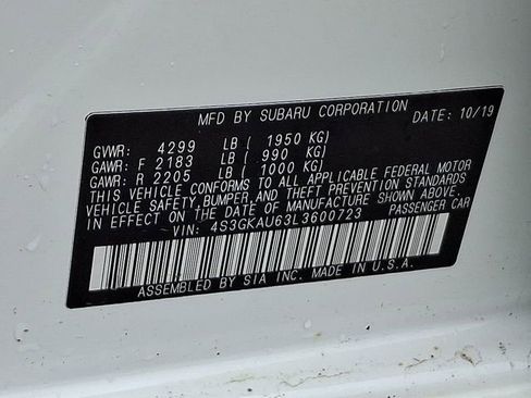 Used 2020 Subaru Impreza 2.0i Limited image 30