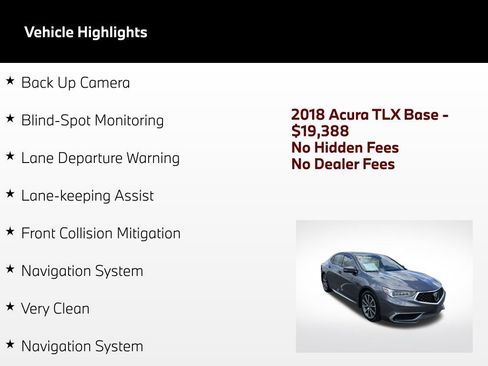Used 2018 Acura TLX V6 w/ Technology Package FWD image 4