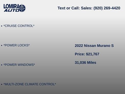 Used 2022 Nissan Murano S AWD/4WD image 6