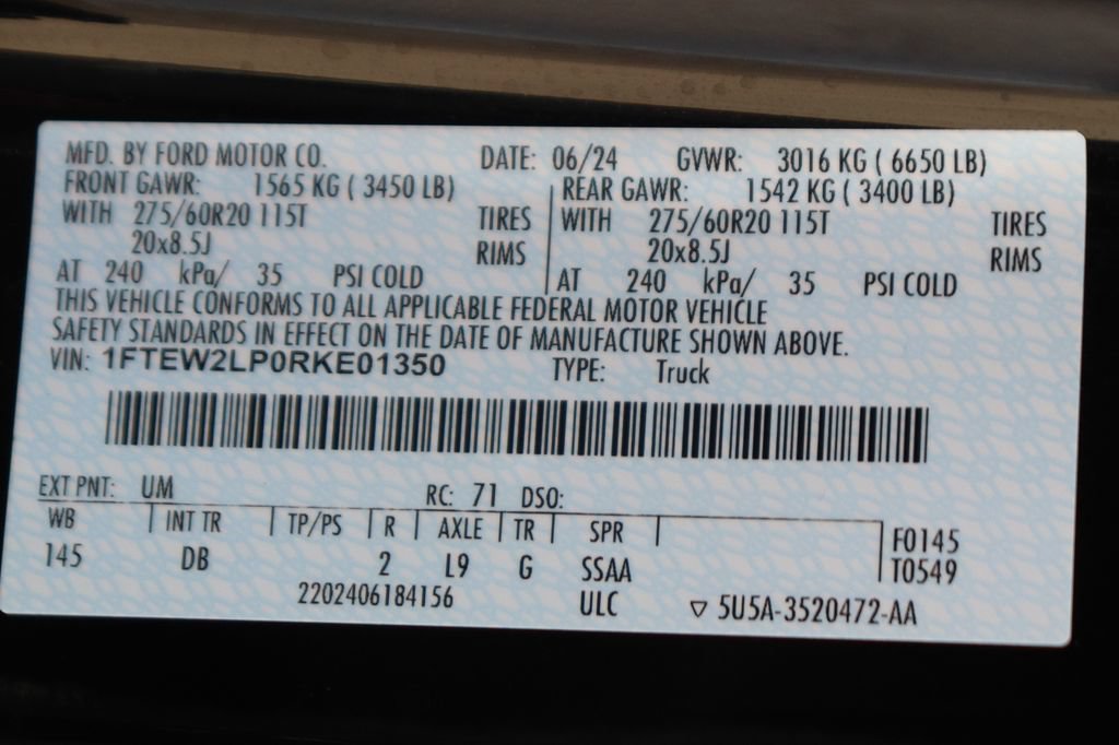 Used 2024 Ford F150 STX w/ STX Black Appearance Package AWD/4WD image 46