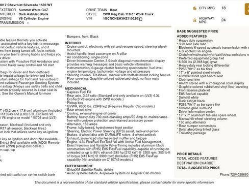 Used 2017 Chevrolet Silverado 1500 W/T w/ Trailering Package image 2