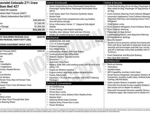 Used 2024 Chevrolet Colorado Z71 w/ Advanced Trailering Package AWD/4WD image 23