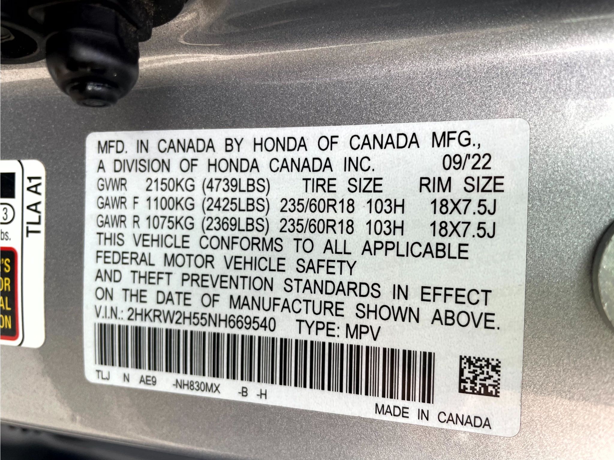 Certified 2022 Honda CR-V EX image 21