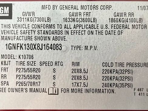 Used 2008 Chevrolet Tahoe LTZ w/ LTZ Preferred Equipment Group AWD/4WD image 59