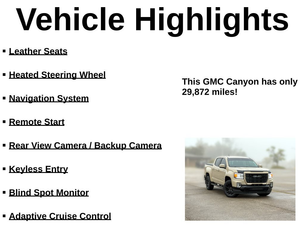 Used 2022 GMC Canyon Elevation w/ Elevation Premium Package AWD/4WD image 30