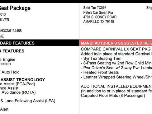 Used 2022 Kia Carnival LX FWD image 13
