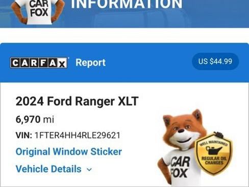 Used 2024 Ford Ranger XLT w/ FX4 Off-Road Package AWD/4WD image 7