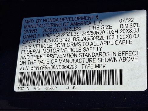 Used 2022 Honda Pilot Sport image 26