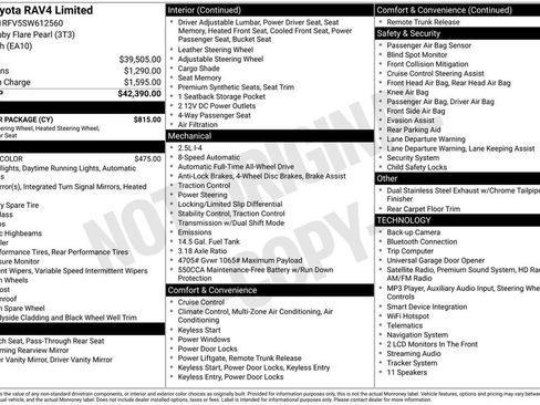 Used 2025 Toyota RAV4 Limited w/ Weather Package AWD/4WD image 15