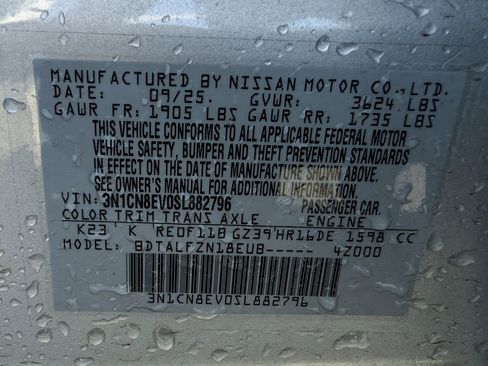 Certified 2025 Nissan Versa SV w/ Trunk Package image 22