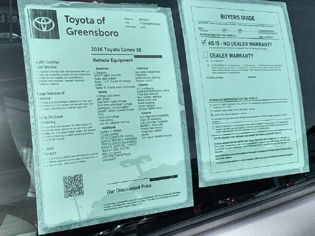 Used 2026 Toyota Camry SE FWD image 46