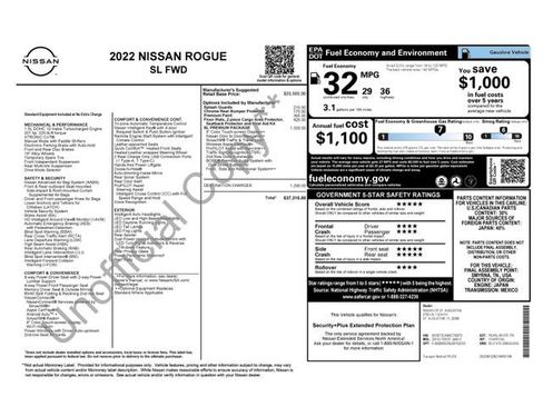 Used 2022 Nissan Rogue SL w/ SL Premium Package FWD image 5