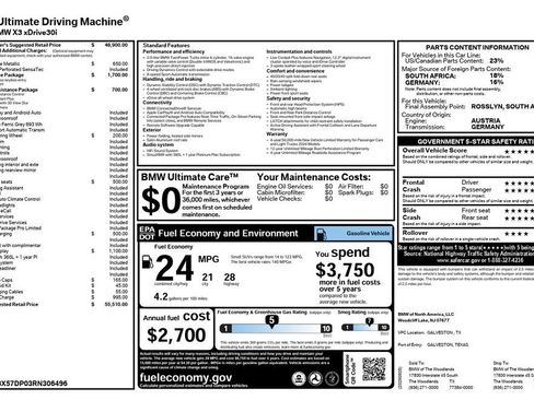 Used 2024 BMW X3 xDrive30i w/ Convenience Package w/ZPA image 4