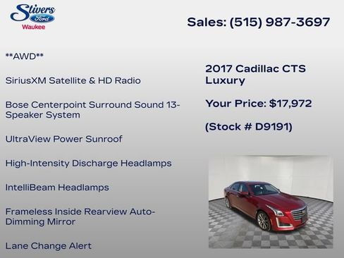 Used 2017 Cadillac CTS Luxury AWD/4WD image 31