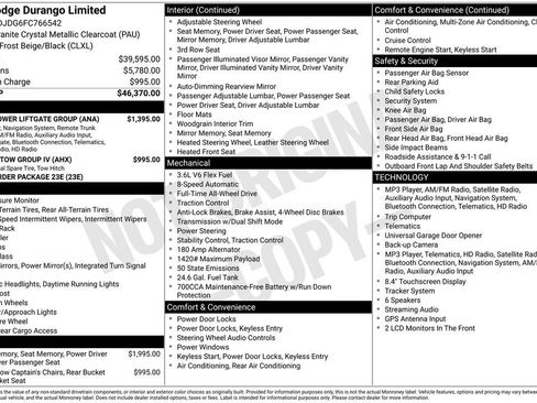 Used 2015 Dodge Durango Limited w/ Nav & Power Liftgate Group AWD/4WD image 7