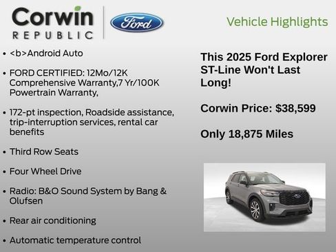 Used 2025 Ford Explorer ST-Line image 14