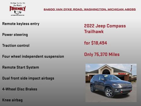 Used 2022 Jeep Compass Trailhawk w/ Trailhawk Convenience Group image 20