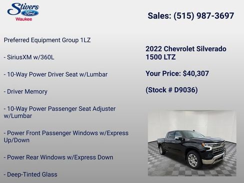 Used 2022 Chevrolet Silverado 1500 LTZ w/ LTZ Premium Package AWD/4WD image 8