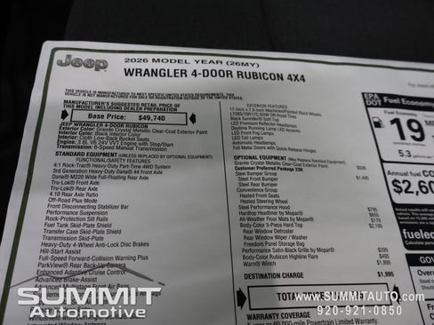New 2026 Jeep Wrangler Unlimited Rubicon AWD/4WD image 35