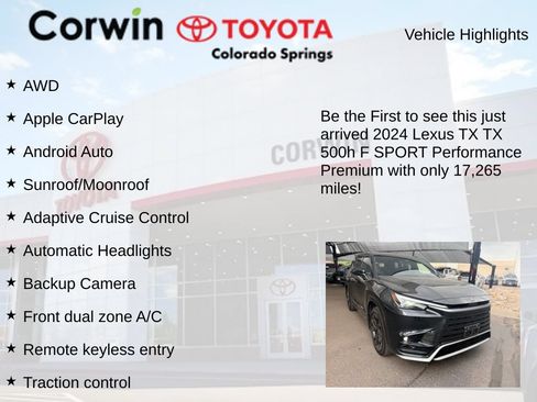 Used 2024 Lexus TX 500h AWD image 4