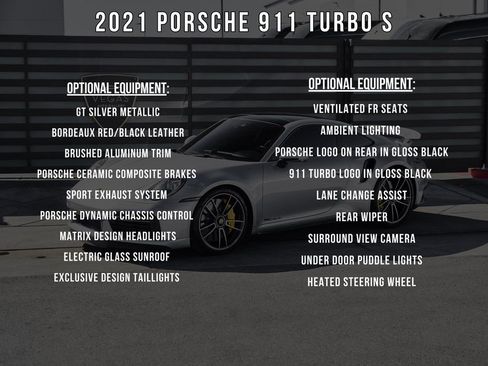Used 2021 Porsche 911 Turbo S AWD/4WD image 5