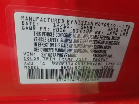 Used 2016 Nissan Sentra SR w/ SR Premium Package FWD image 33